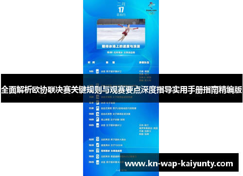 全面解析欧协联决赛关键规则与观赛要点深度指导实用手册指南精编版